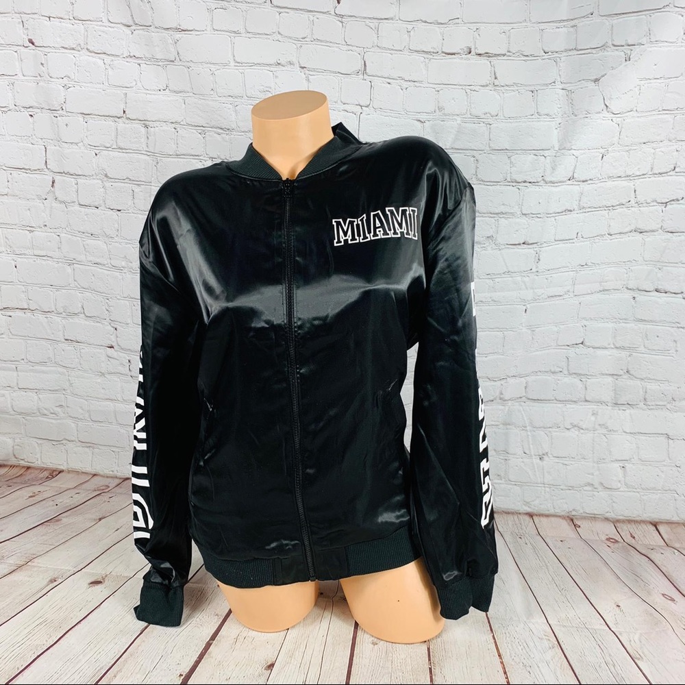 VS PINK MIAMI Full Zip collared bomber Jacket - Picture 4 of 8